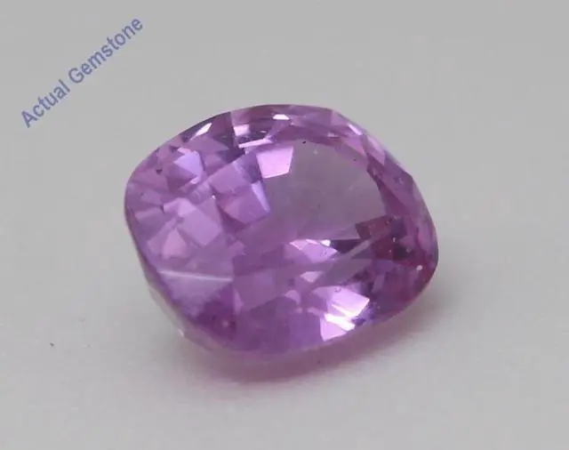 Alt view image 3 of 5 - Cushion Cut Natural Mined Loose Sapphire (1.42 Ct,Pink(Heat-Treated) Color,SI1 Clarity) GIA Certified