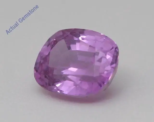 Alt view image 5 of 5 - Cushion Cut Natural Mined Loose Sapphire (1.42 Ct,Pink(Heat-Treated) Color,SI1 Clarity) GIA Certified