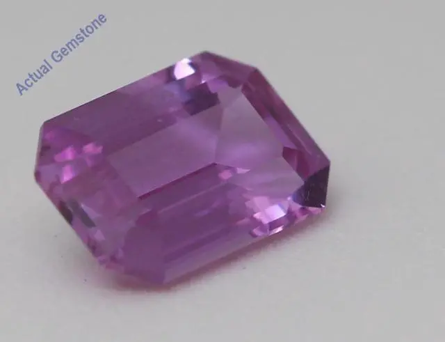 Alt view image 3 of 5 - Emerald Cut Natural Mined Loose Sapphire (1.53 Ct,Pink(Heat-Treated) Color,VS2 Clarity) GIA Certified