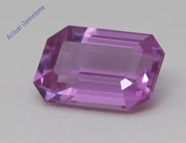 Alt view image 5 of 5 - Emerald Cut Natural Mined Loose Sapphire (1.53 Ct,Pink(Heat-Treated) Color,VS2 Clarity) GIA Certified