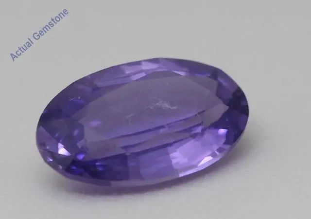 Alt view image 2 of 5 - Oval Cut Natural Mined Loose Sapphire (1.59 Ct,Pinkish Purple Color,VS2 Clarity) GIA Certified