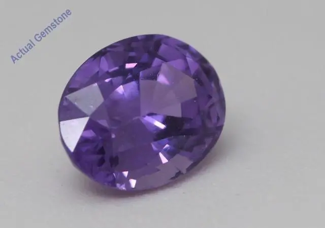 Alt view image 3 of 5 - Oval Cut Natural Mined Loose Sapphire (1.67 Ct,Pinkish Purple Color,VS2 Clarity) GIA Certified