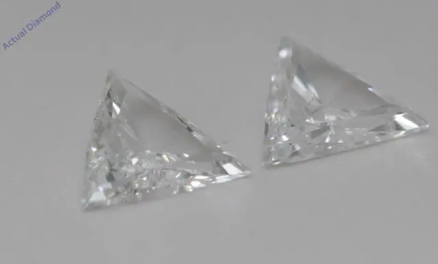Alt view image 4 of 4 - Triangle Natural Mined Diamond Stud Earrings 14k White Gold (2.01 Ct,E Color,VS2-SI1 Clarity)