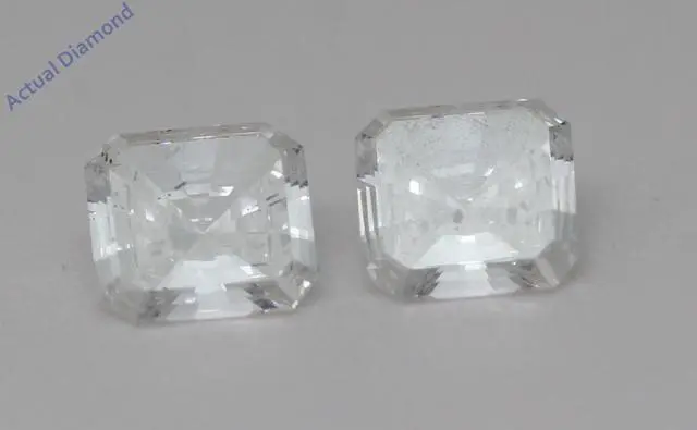Main image of A Pair of Asscher Cut Natural Mined Loose Diamonds (0.87 Ct,H Color,VS2-SI1 Clarity)