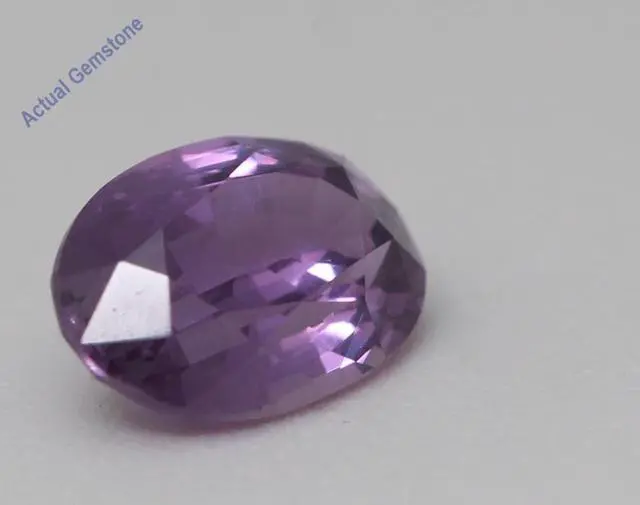 Alt view image 3 of 5 - Oval Cut Natural Mined Loose Sapphire (1.81 Ct,Pinkish Purple Color,VS2 Clarity) GIA Certified