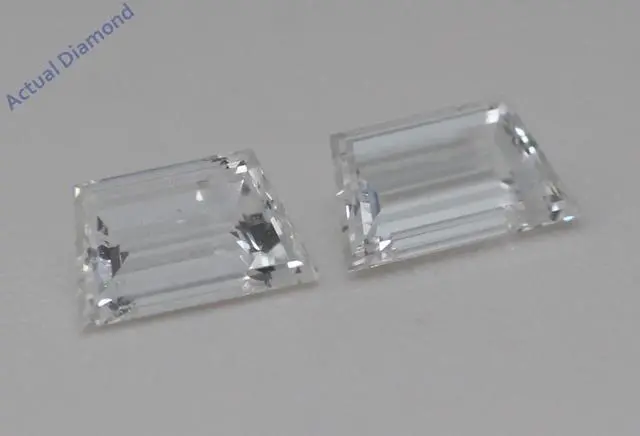 Alt view image 2 of 4 - A Pair of Trapezoid Cut Natural Mined Loose Diamonds (0.74 Ct,G-h Color,VS Clarity)