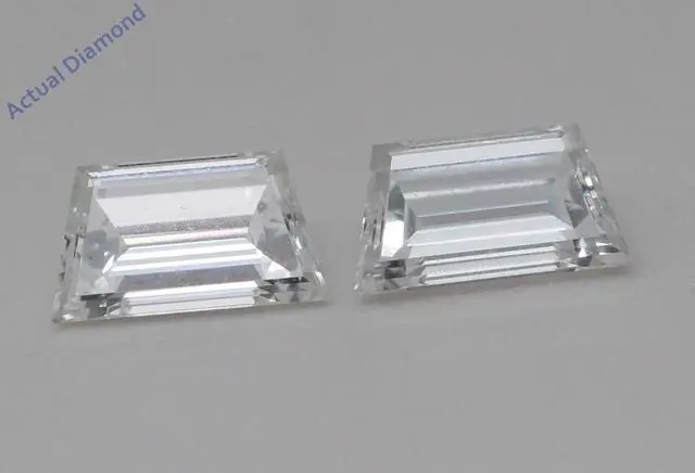 Main image of A Pair of Trapezoid Cut Natural Mined Loose Diamonds (0.74 Ct,G-h Color,VS Clarity)