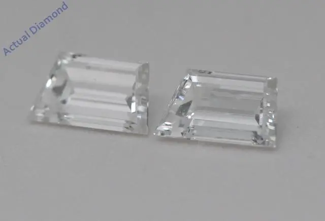 Alt view image 4 of 4 - A Pair of Trapezoid Cut Natural Mined Loose Diamonds (0.74 Ct,G-h Color,VS Clarity)