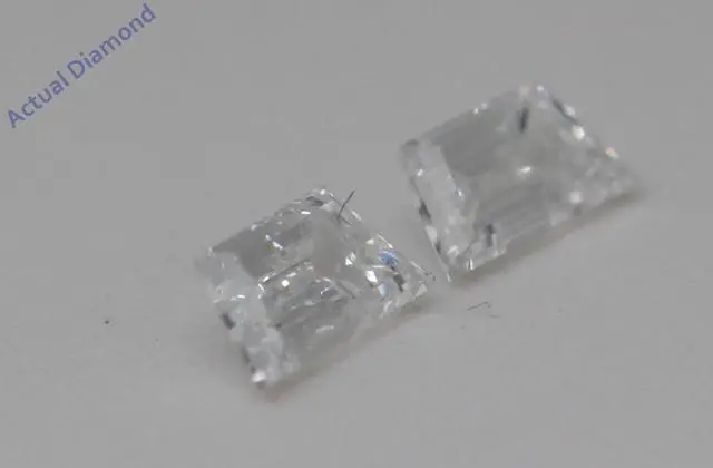 Alt view image 3 of 4 - A Pair of Trapezoid Cut Natural Mined Loose Diamonds (0.62 Ct,F Color,VS1-VS2 Clarity)