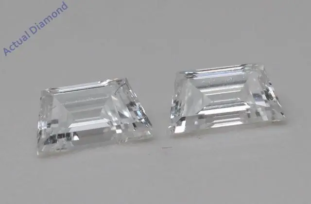 Main image of A Pair of Trapezoid Cut Natural Mined Loose Diamonds (0.62 Ct,F Color,VS1-VS2 Clarity)