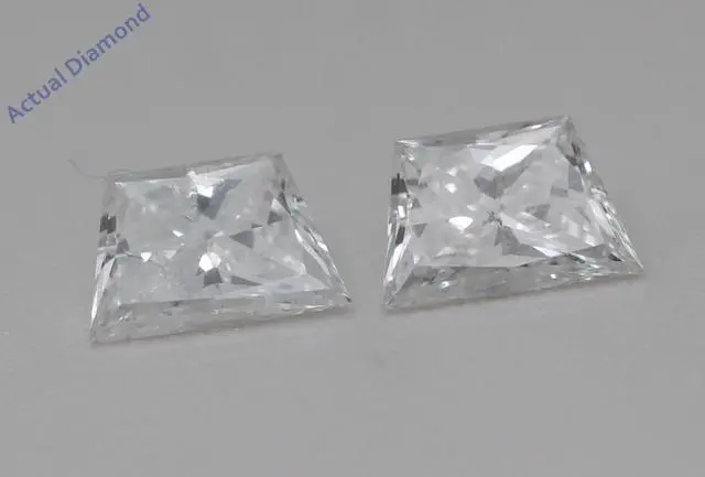Main image of A Pair of Trapezoid Cut Natural Mined Loose Diamonds (0.67 Ct,D-e Color,SI2-I1 Clarity)