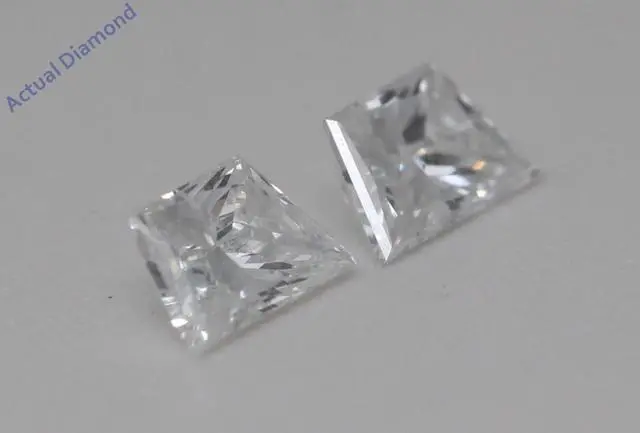 Alt view image 3 of 4 - A Pair of Trapezoid Cut Natural Mined Loose Diamonds (0.67 Ct,D-e Color,SI2-I1 Clarity)