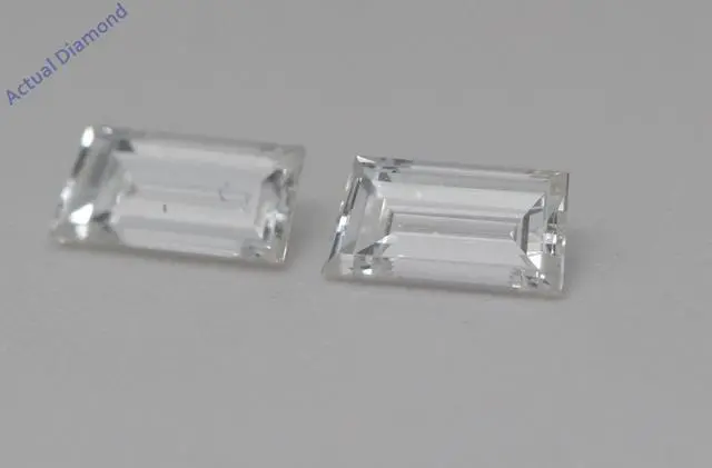 Alt view image 4 of 4 - A Pair of Trapezoid Cut Natural Mined Loose Diamonds (0.69 Ct,H-i Color,VS Clarity)
