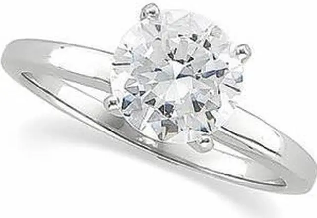 Main image of Round Diamond Solitaire Engagement Ring 14k White Gold 2.03 Ct, J , VVS2 GIA Certified