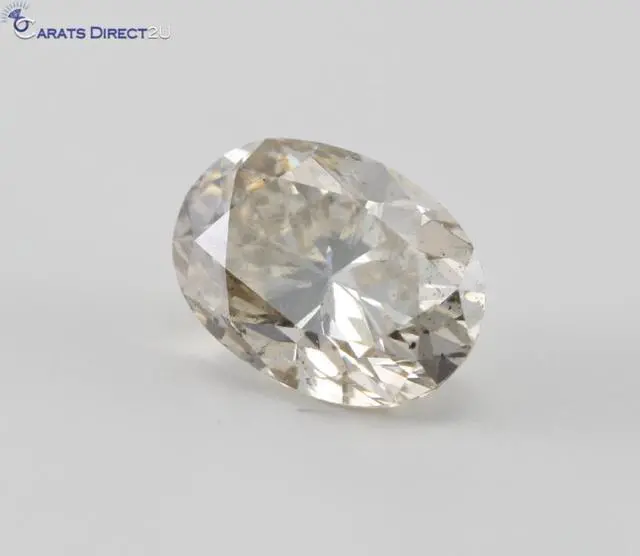 Alt view image 4 of 4 - Oval Cut Loose Diamond (1.32 Ct, Natural Light Brown, I1)