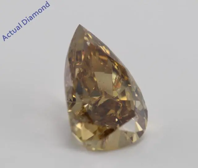 Alt view image 2 of 4 - Pear Cut Loose Diamond (1.64 Ct, Natural Orange Brown, I1)