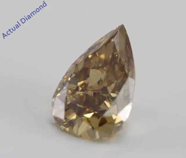 Alt view image 4 of 4 - Pear Cut Loose Diamond (1.64 Ct, Natural Orange Brown, I1)
