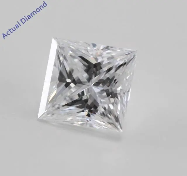 Alt view image 5 of 5 - Princess Cut Loose Diamond (0.66 Ct, D, SI1(Laser Drilled)) GIA Certified