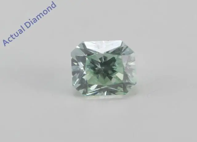 Main image of Radiant Cut Loose Diamond (0.82 Ct, Fancy Green (Color Irradiated) Color, VS2 (Clarity Enhanced) Clarity) IGL Certified