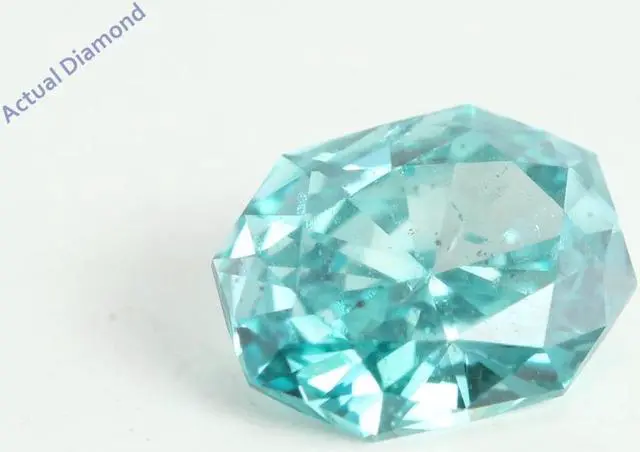 Alt view image 2 of 4 - Radiant Cut Loose Diamond (0.51 Ct, Light Blue(Irradiated) Color, si3 Clarity)