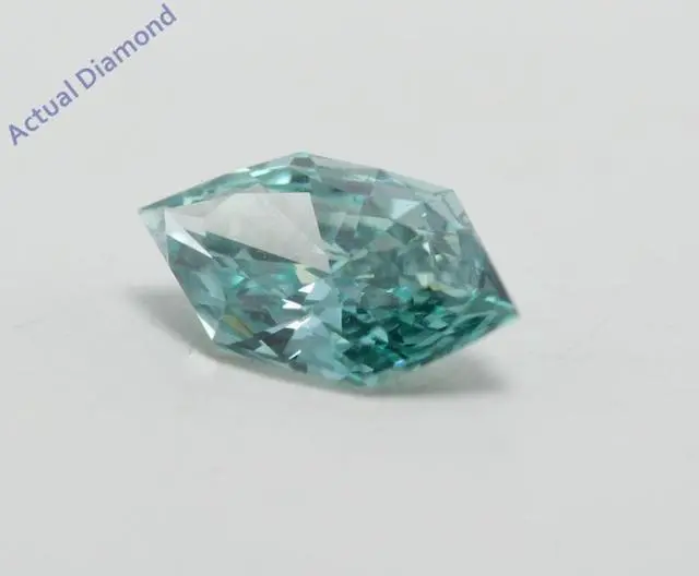Alt view image 5 of 5 - Marquise Duchess Cut Loose Diamond (0.6 Ct, Fancy Blue(Irradiated) Color, VS1 Clarity) IGL Certified