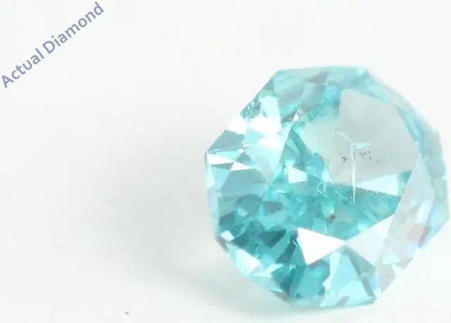 Alt view image 3 of 4 - Radiant Cut Loose Diamond (0.51 Ct, Light Blue(Irradiated) Color, si3 Clarity)