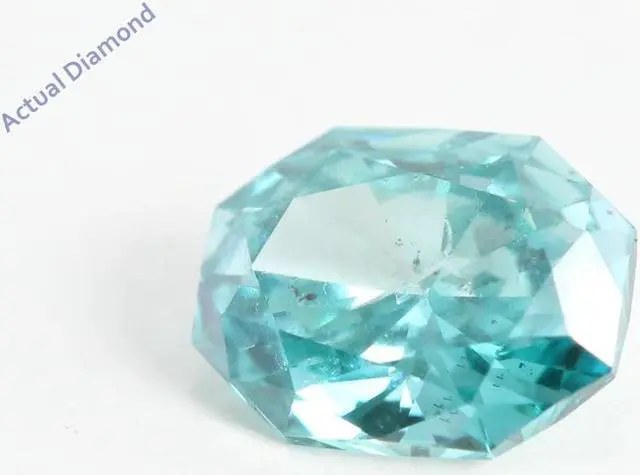 Alt view image 4 of 4 - Radiant Cut Loose Diamond (0.51 Ct, Light Blue(Irradiated) Color, si3 Clarity)