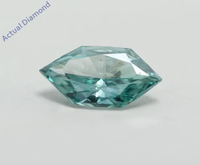 Main image of Marquise Duchess Cut Loose Diamond (0.6 Ct, Fancy Blue(Irradiated) Color, VS1 Clarity) IGL Certified