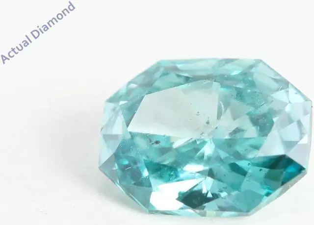 Main image of Radiant Cut Loose Diamond (0.51 Ct, Light Blue(Irradiated) Color, si3 Clarity)