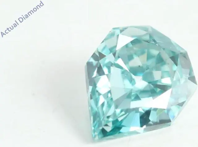 Alt view image 2 of 4 - Pear Empress Cut Loose Diamond (0.61 Ct, Light Blue(Irradiated) Color, VS2 Clarity)