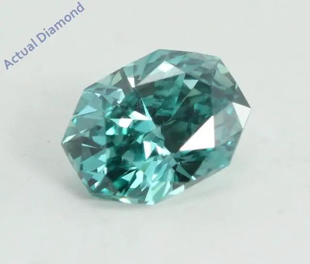 Alt view image 2 of 6 - Radiant Cut Loose Diamond (0.51 Ct, Sky Blue(Irradiated) Color, VS1 Clarity)