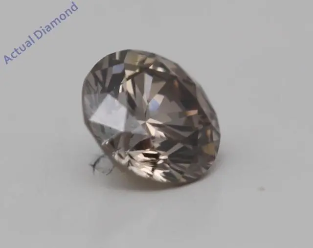 Alt view image 2 of 5 - Round Cut Loose Diamond (0.25 Ct, Natural Fancy Dark Brown Color, SI2 Clarity) GIA Certified