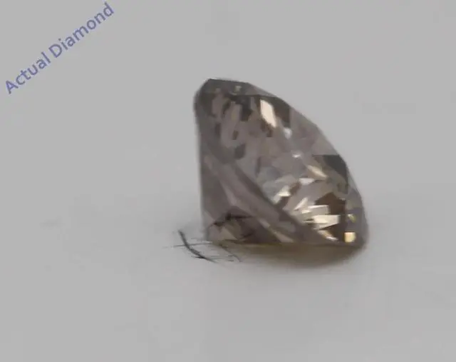 Alt view image 3 of 5 - Round Cut Loose Diamond (0.25 Ct, Natural Fancy Dark Brown Color, SI2 Clarity) GIA Certified