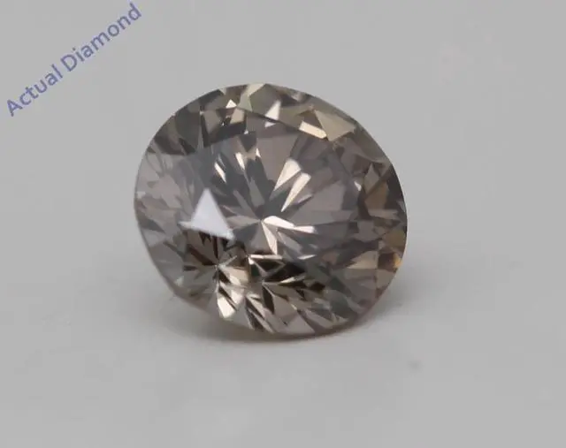 Main image of Round Cut Loose Diamond (0.25 Ct, Natural Fancy Dark Brown Color, SI2 Clarity) GIA Certified
