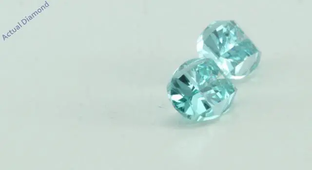 Alt view image 5 of 5 - A Pair of Oval Millennial Sunrise (Limited Edition) Loose (0.9 Ct, Blue(Irradiated) Color, VVS Clarity)