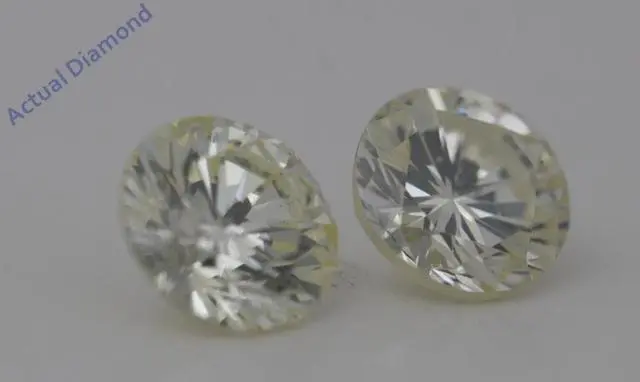 Alt view image 2 of 4 - A Pair of Round Cut Loose Diamonds (1.41 Ct,L Color,VS2 Clarity)