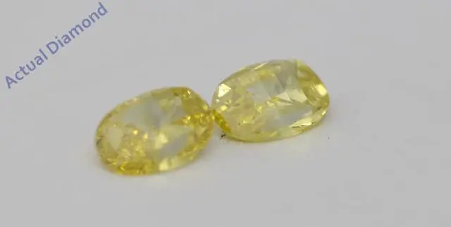 Alt view image 2 of 4 - A Pair of Oval Millennial Sunrise (Limited Edition) Loose 0.84 Ct,Yellow Irradiated Color,VS Clarity