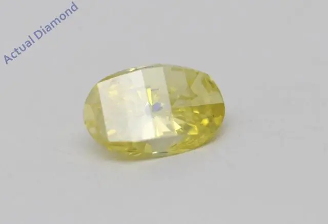 Alt view image 3 of 4 - Oval Millennial Sunrise (Limited Edition) Loose Diamond 0.44 Ct,Yellow Irradiated Color,I1-I2 Clarity