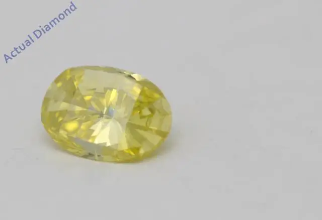 Alt view image 4 of 4 - Oval Millennial Sunrise (Limited Edition) Loose Diamond 0.44 Ct,Yellow Irradiated Color,I1-I2 Clarity