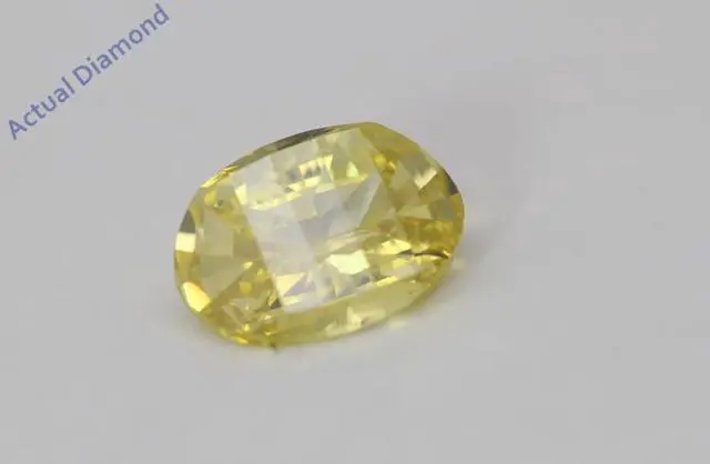 Alt view image 2 of 4 - Oval Millennial Sunrise (Limited Edition) Cut Loose Diamond 0.57 Ct,Yellow Irradiated Color,SI1 Clarity
