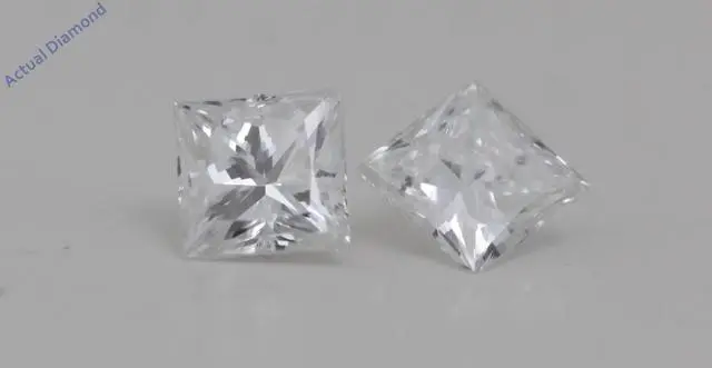 Main image of Princess Diamond Stud Earrings 14k White Gold (0.66 Ct,F Color,VS2 Clarity)