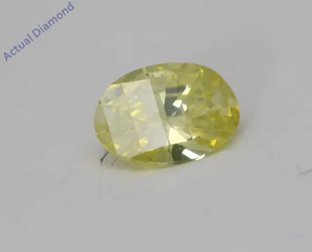 Alt view image 3 of 4 - Oval Millennial Sunrise (Limited Edition) Cut Loose Diamond 0.34 Ct,Yellow Irradiated Color,SI1 Clarity