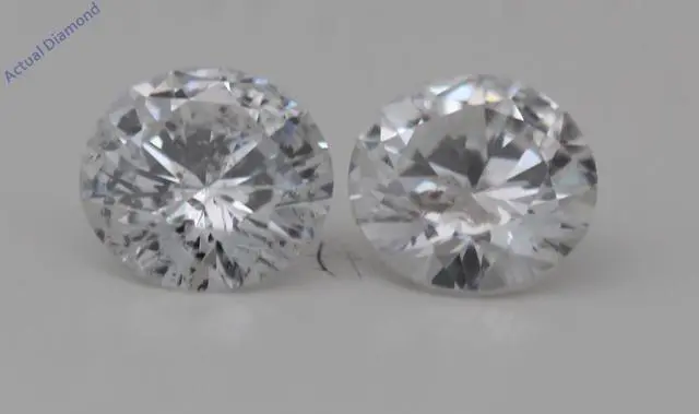 Main image of A Pair of Round Cut Loose Diamonds (0.56 Ct,G Color,I1 Clarity)