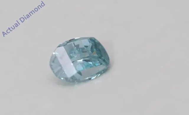 Alt view image 3 of 4 - Oval Millennial Sunrise (Limited Edition) Loose Diamond 0.4 Ct,Bluish Green Irradiated Color,VS Clarity