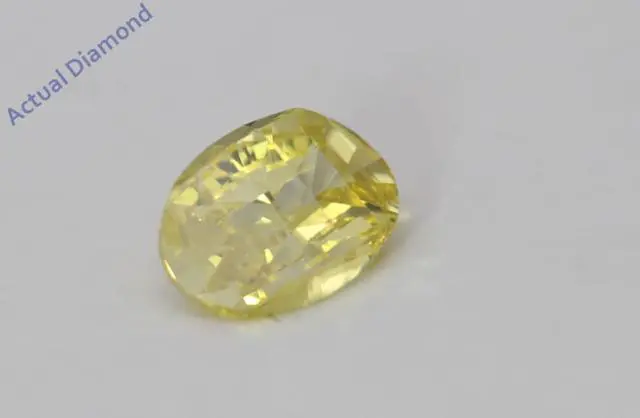 Alt view image 3 of 4 - Oval Millennial Sunrise (Limited Edition) Cut Loose Diamond 0.57 Ct,Yellow Irradiated Color,SI1 Clarity