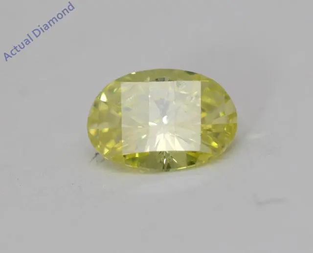 Alt view image 2 of 4 - Oval Millennial Sunrise (Limited Edition) Cut Loose Diamond 0.34 Ct,Yellow Irradiated Color,SI1 Clarity
