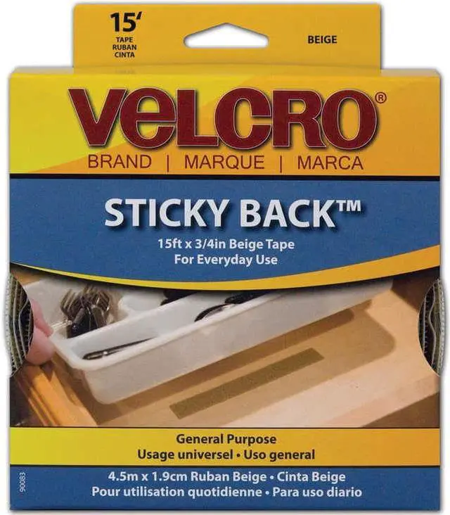Alt view image 5 of 19 - Velcro Sticky-Back Hook and Loop Fastener Tape with Dispenser 3/4 x 15 ft. Roll