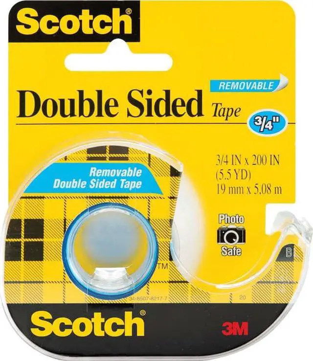 Alt view image 3 of 6 - 3M Double-Sided Tape Removable 3/4"x200" Transparent 238