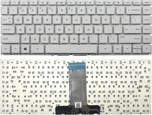 Main image of New keyboard for HP 14-BS 14M-BA 14-BW 14G-BR 14-BP 14T-BA 14M-BA 14-BA 14-BF 14-BE 14S-BE 14-BC 14S-BC 240 G6 245 G6 246 G6 Series US Layout No Frame No Backlit White