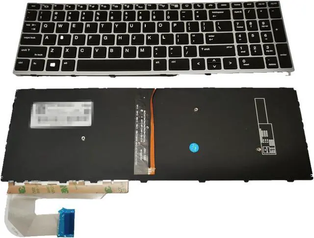 Main image of LIXSUNTEK Replacement Keyboard for HP EliteBook 850 G5 850 G6, Zbook 15u G5 Laptop, HP Elitebook 850 G6 Keyboard with Silver Frame with Backlit US Layout